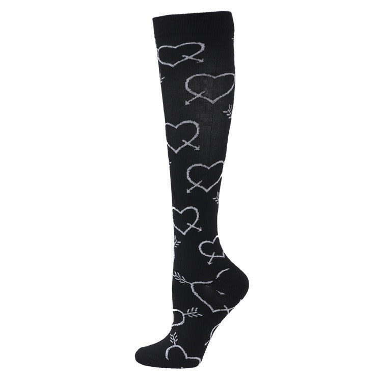Floral Pattern Sports Compression Socks