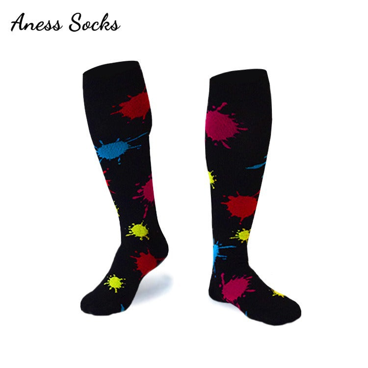 Floral Pattern Sports Compression Socks