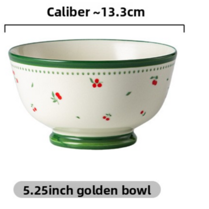 Floral-patterned porcelain tableware