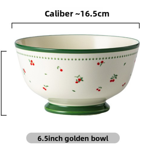 Floral-patterned porcelain tableware