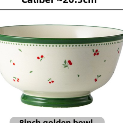 Floral-patterned porcelain tableware