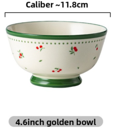 Floral-patterned porcelain tableware