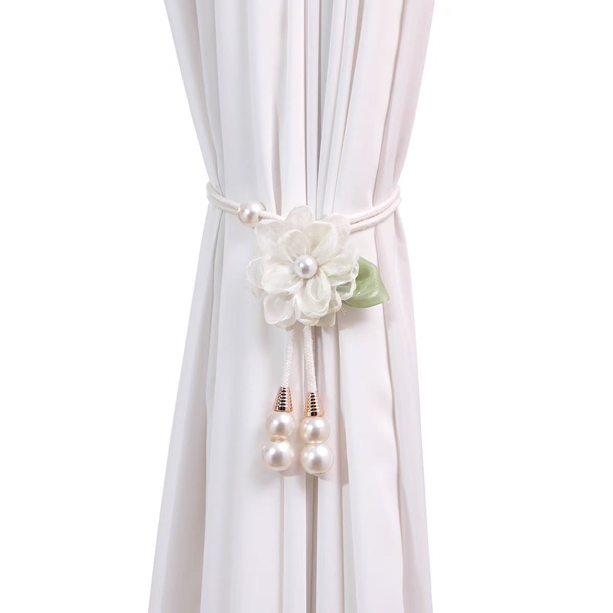 Floral Pearl Curtain Tiebacks