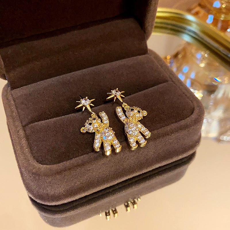 Floral Pearl Earrings Gold Plated