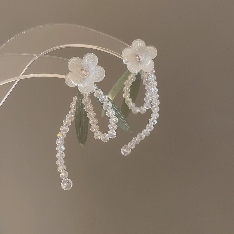 Floral Pearl Earrings Gold Plated