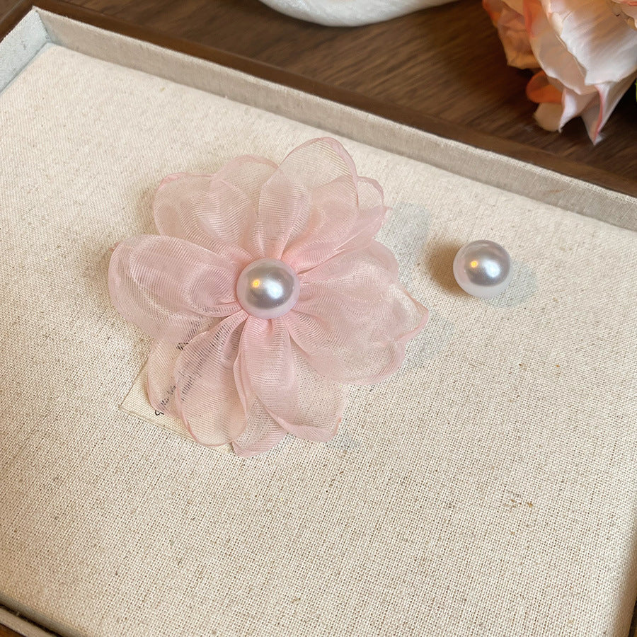 Floral Pearl Earrings Gold Plated