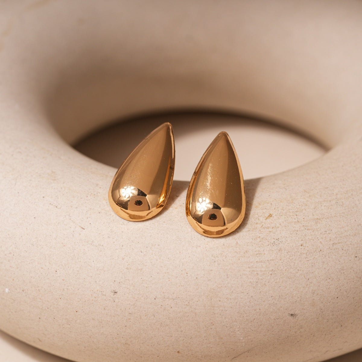Floral Pearl Earrings Gold Plated