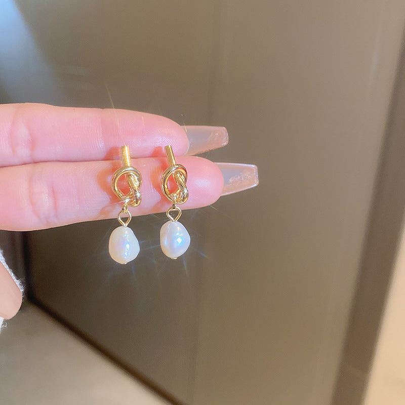 Floral Pearl Earrings Gold Plated