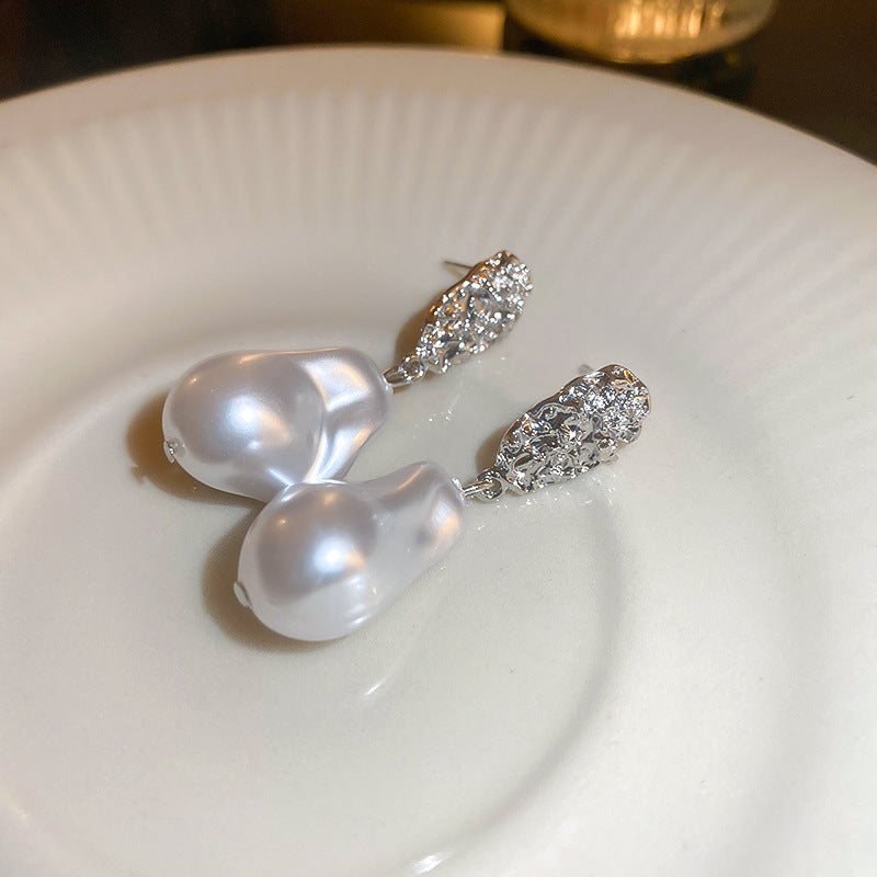 Floral Pearl Earrings Gold Plated