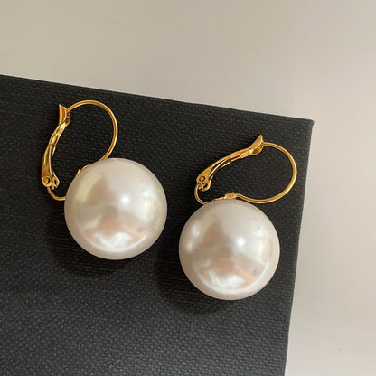Floral Pearl Earrings Gold Plated