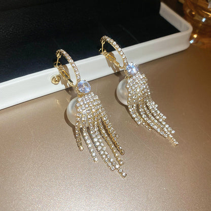 Floral Pearl Earrings Gold Plated