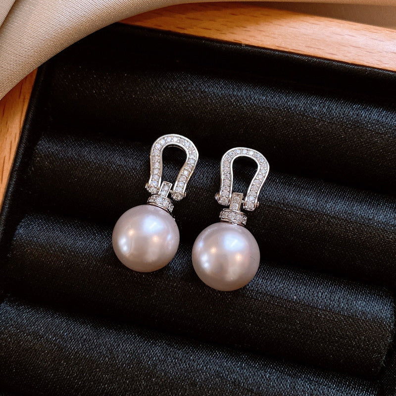 Floral Pearl Earrings Gold Plated