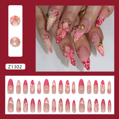 Floral Pearl Rhinestone Nail Art Decorations