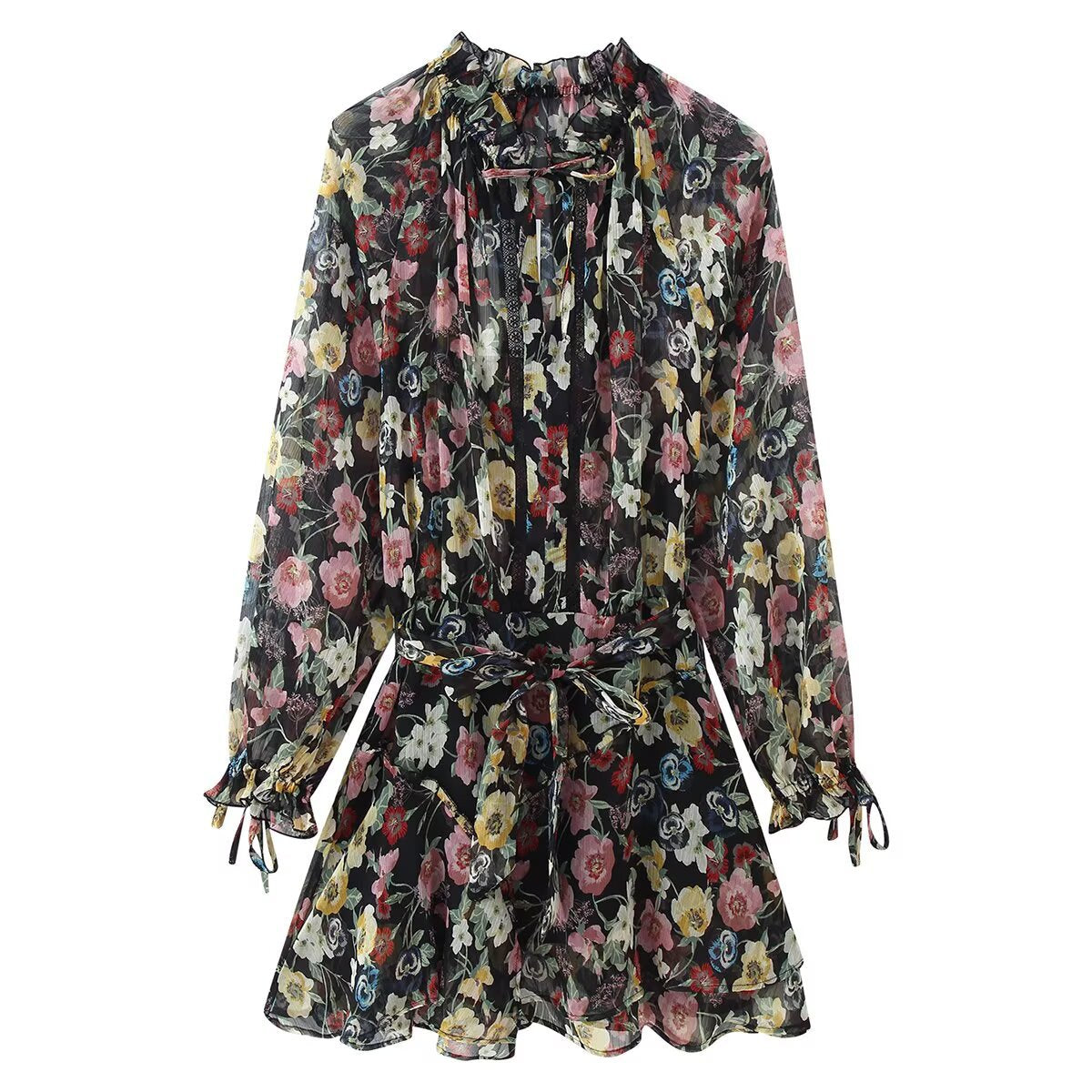 Floral Print A-Line Dress