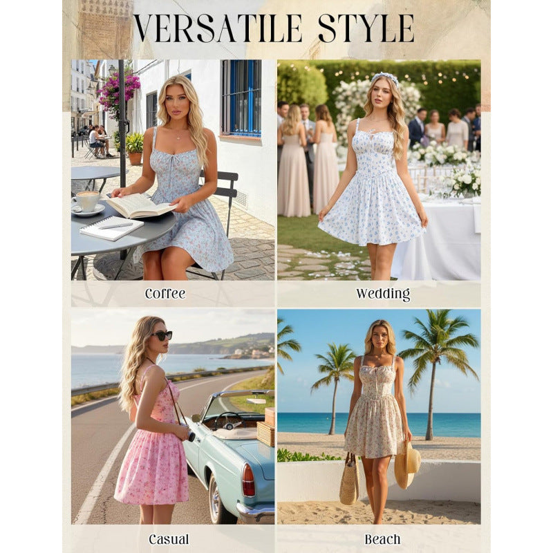 Floral Print A-Line Dress