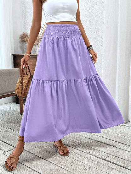 Floral Print A-Line Long Skirt