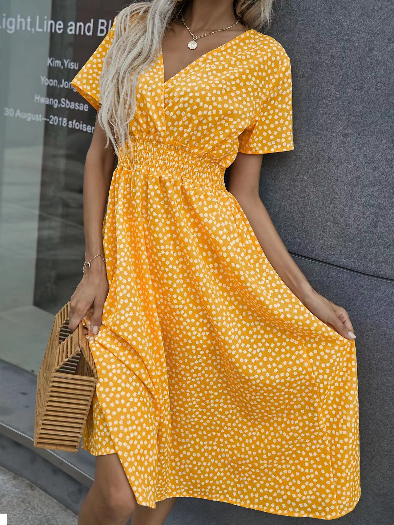 Floral Print A-Line Summer Dress
