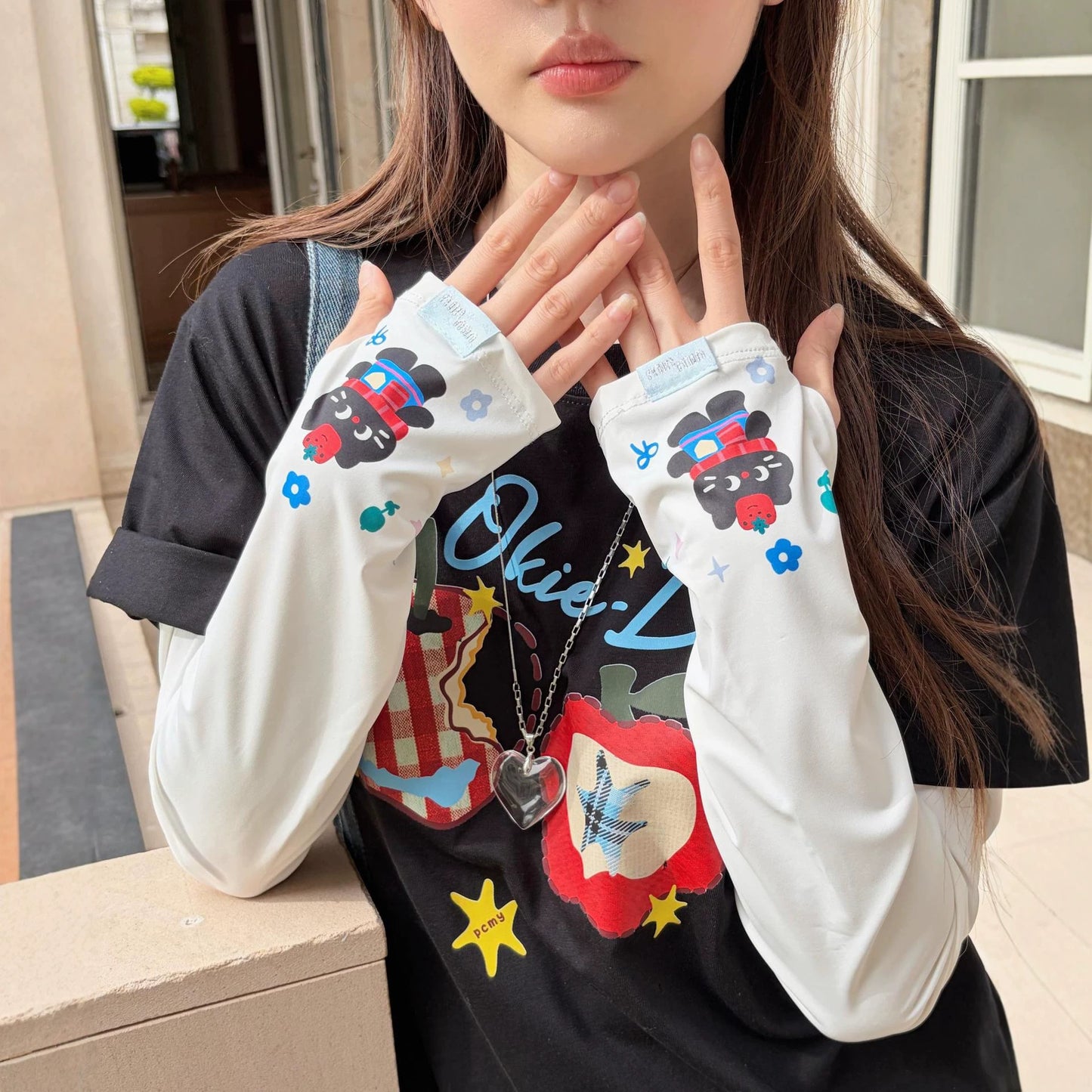 Floral Print Adjustable Arm Sleeves