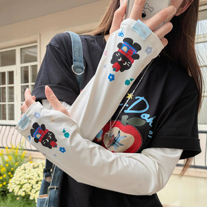 Floral Print Adjustable Arm Sleeves