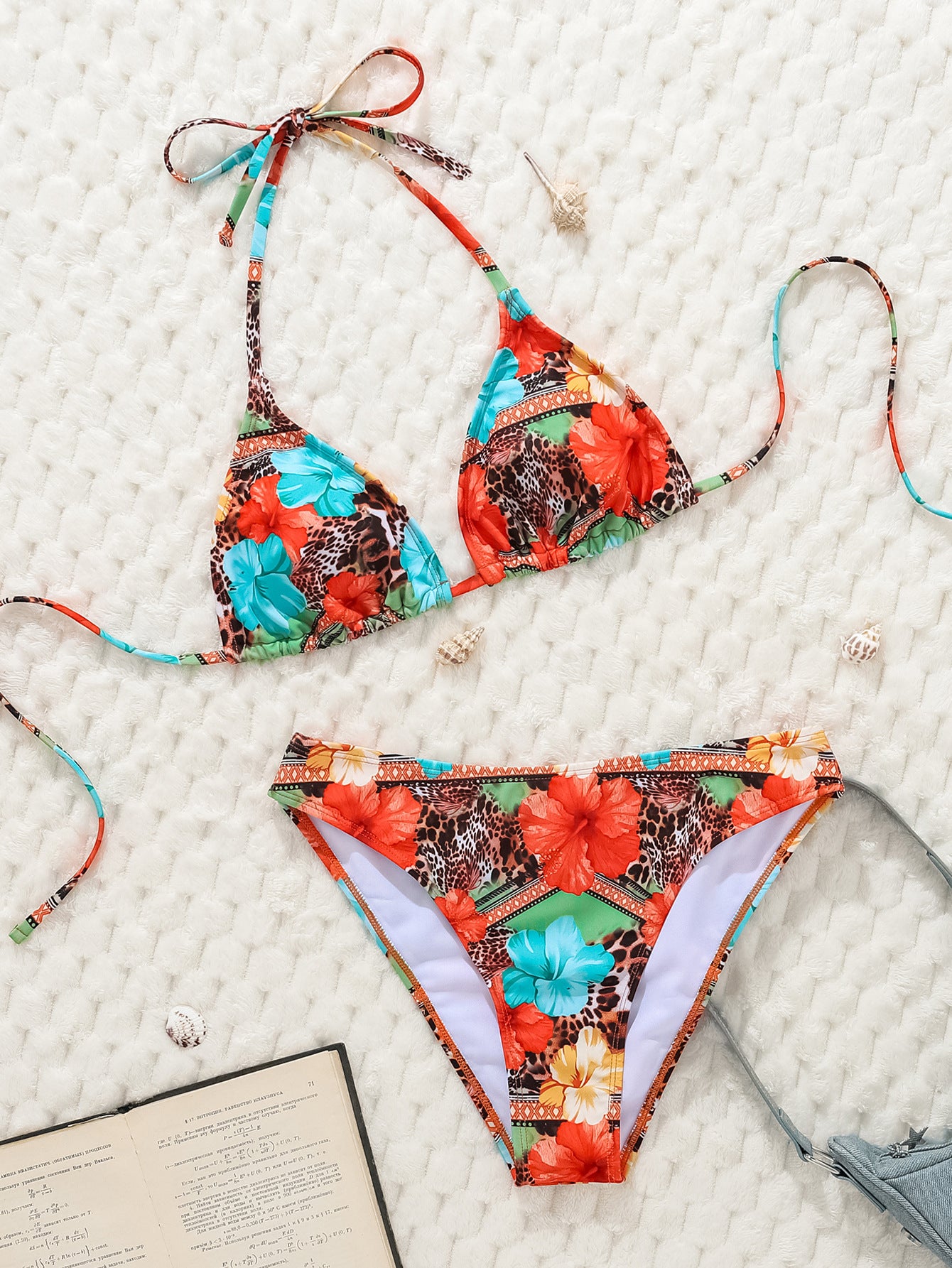 Floral Print Bikini Swimsuit Set