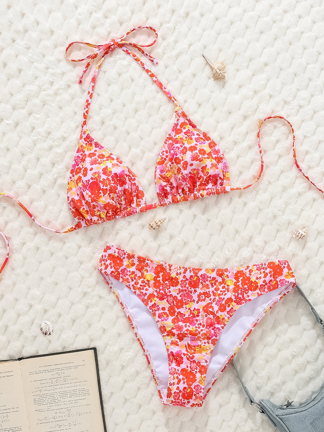 Floral Print Bikini Swimsuit Set