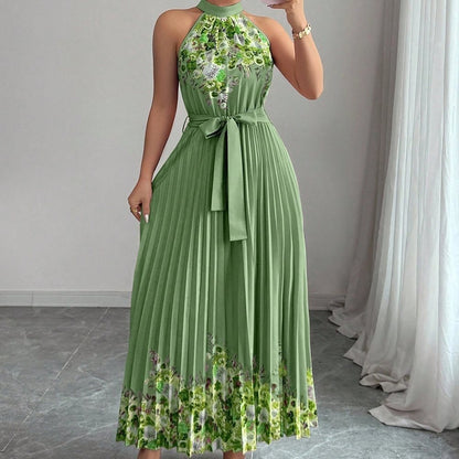 Floral Print Chiffon Maxi Dress