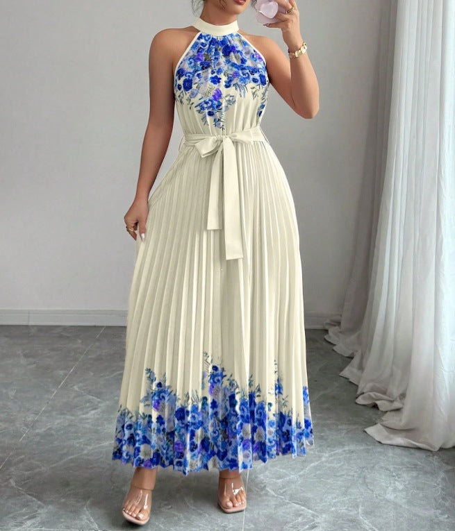 Floral Print Chiffon Maxi Dress