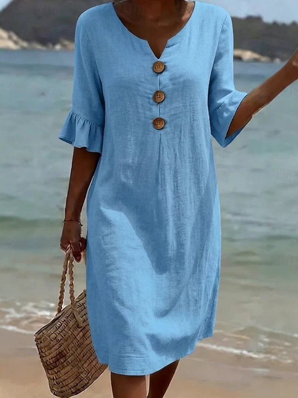 Floral Print Chiffon Maxi Dress with Bell Sleeves