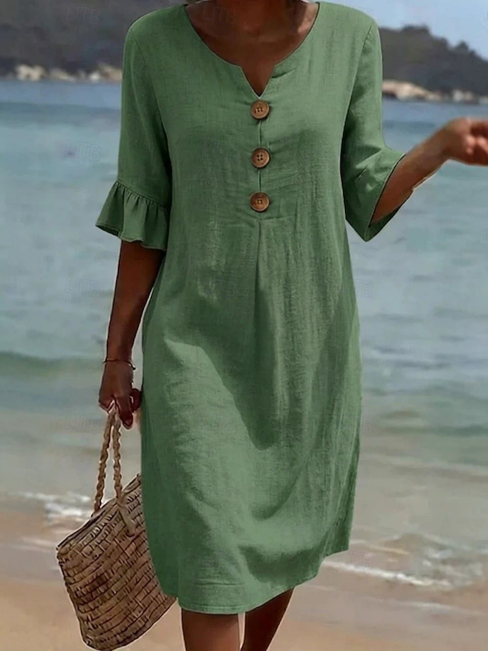 Floral Print Chiffon Maxi Dress with Bell Sleeves