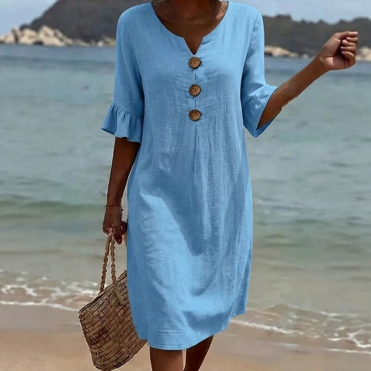 Floral Print Chiffon Maxi Dress with Bell Sleeves