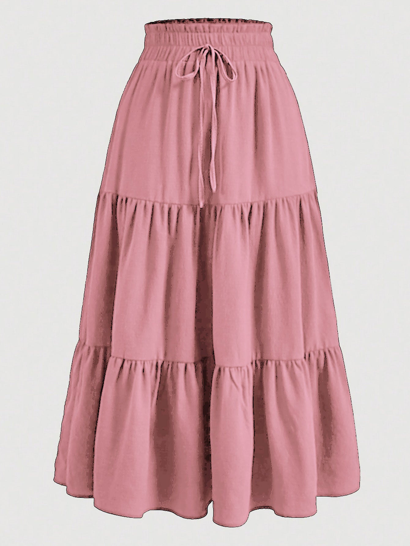 Floral Print Elastic Waist Skirt