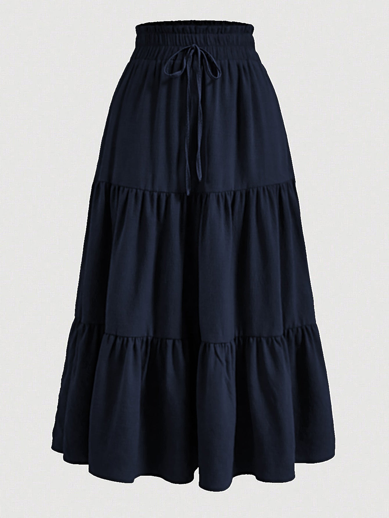 Floral Print Elastic Waist Skirt