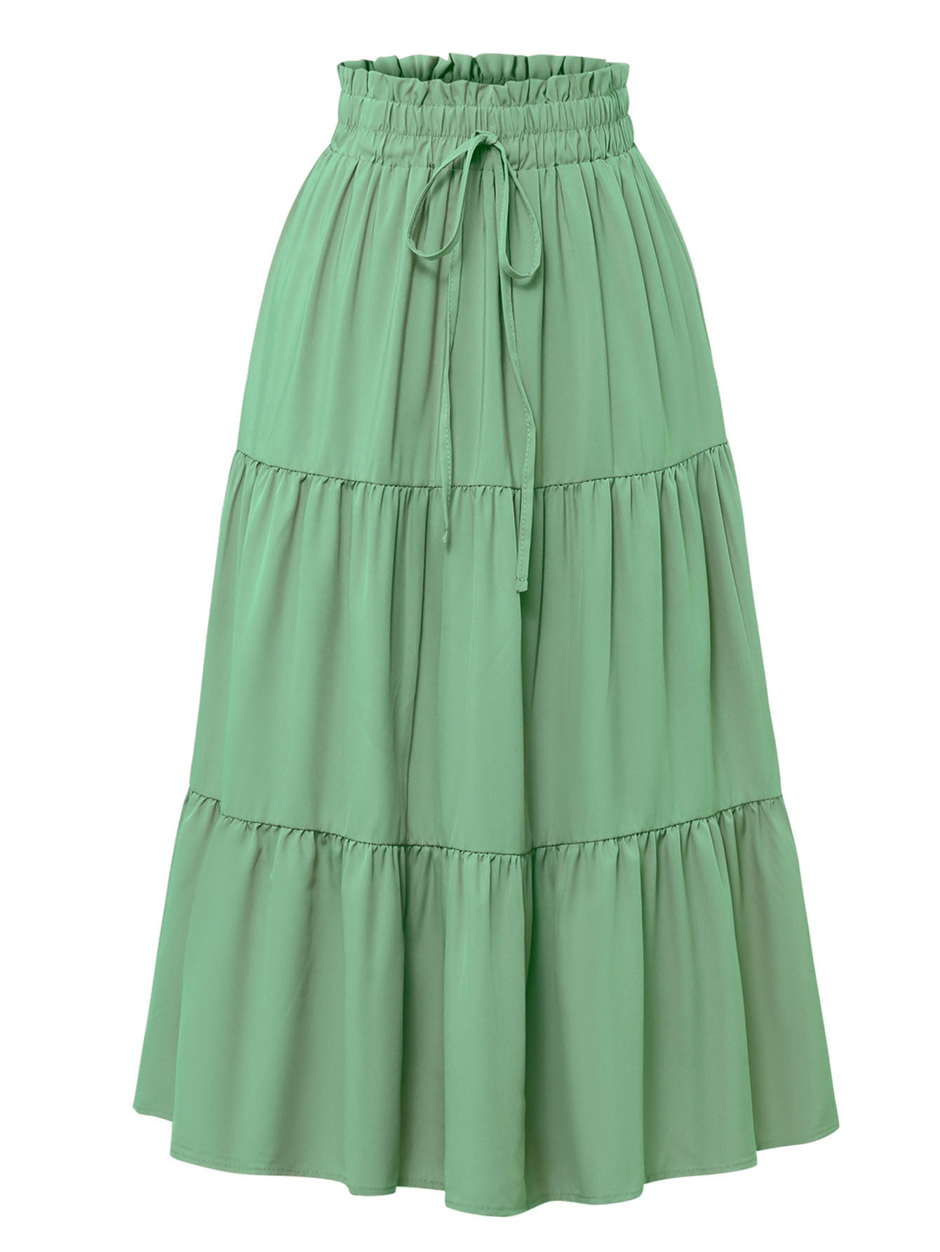 Floral Print Elastic Waist Skirt