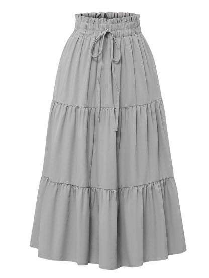 Floral Print Elastic Waist Skirt