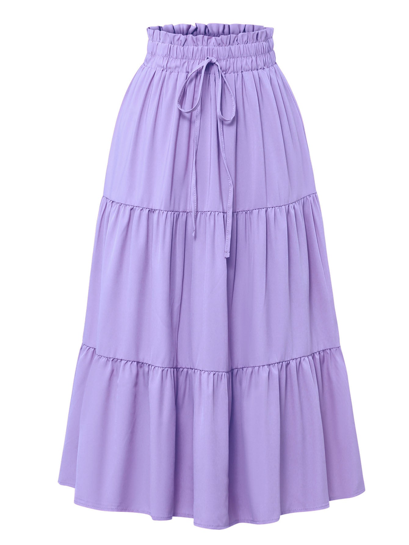 Floral Print Elastic Waist Skirt