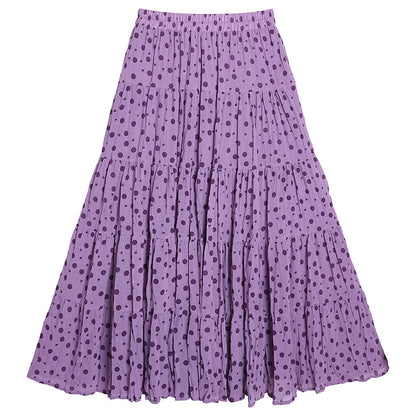 Floral Print High Waist Pleated Skirt
