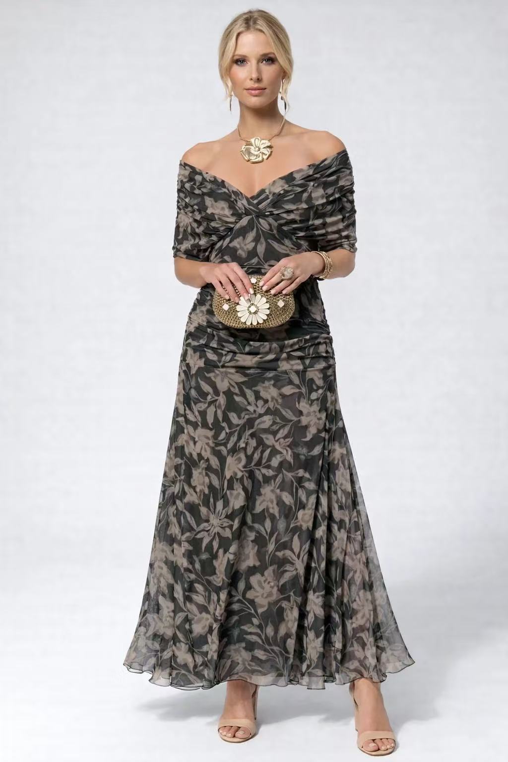 Floral Print Knitted Dress