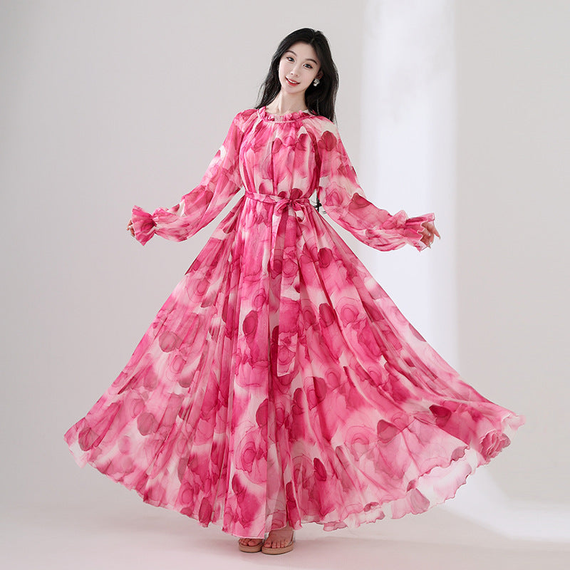 Floral print long dress