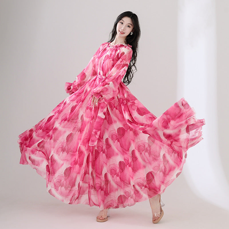Floral print long dress