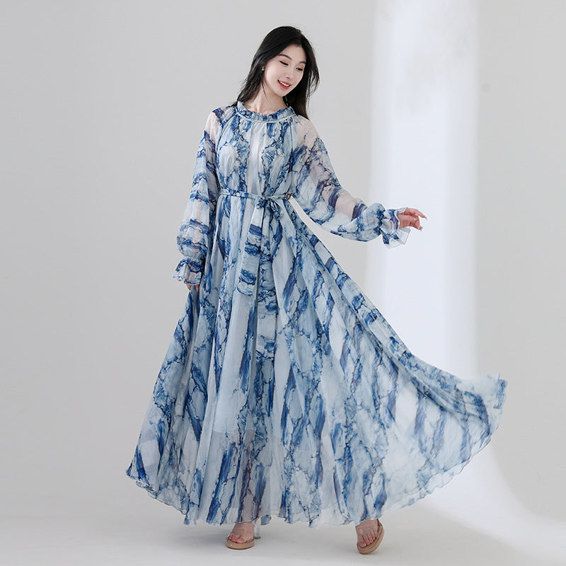 Floral print long dress