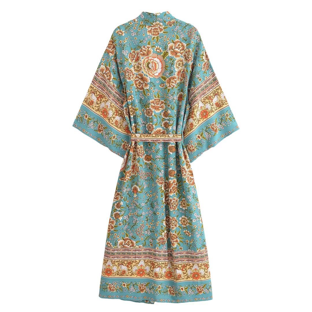 Floral Print Long Sleeve Cardigan