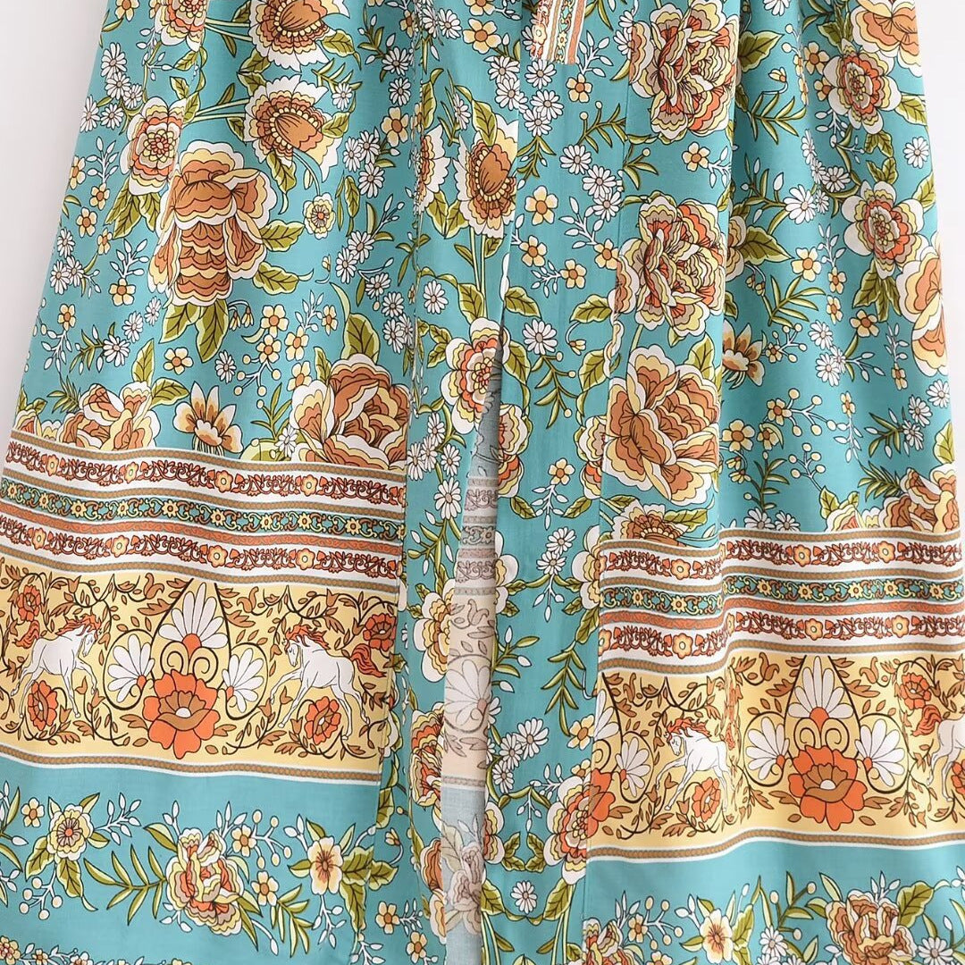Floral Print Long Sleeve Cardigan