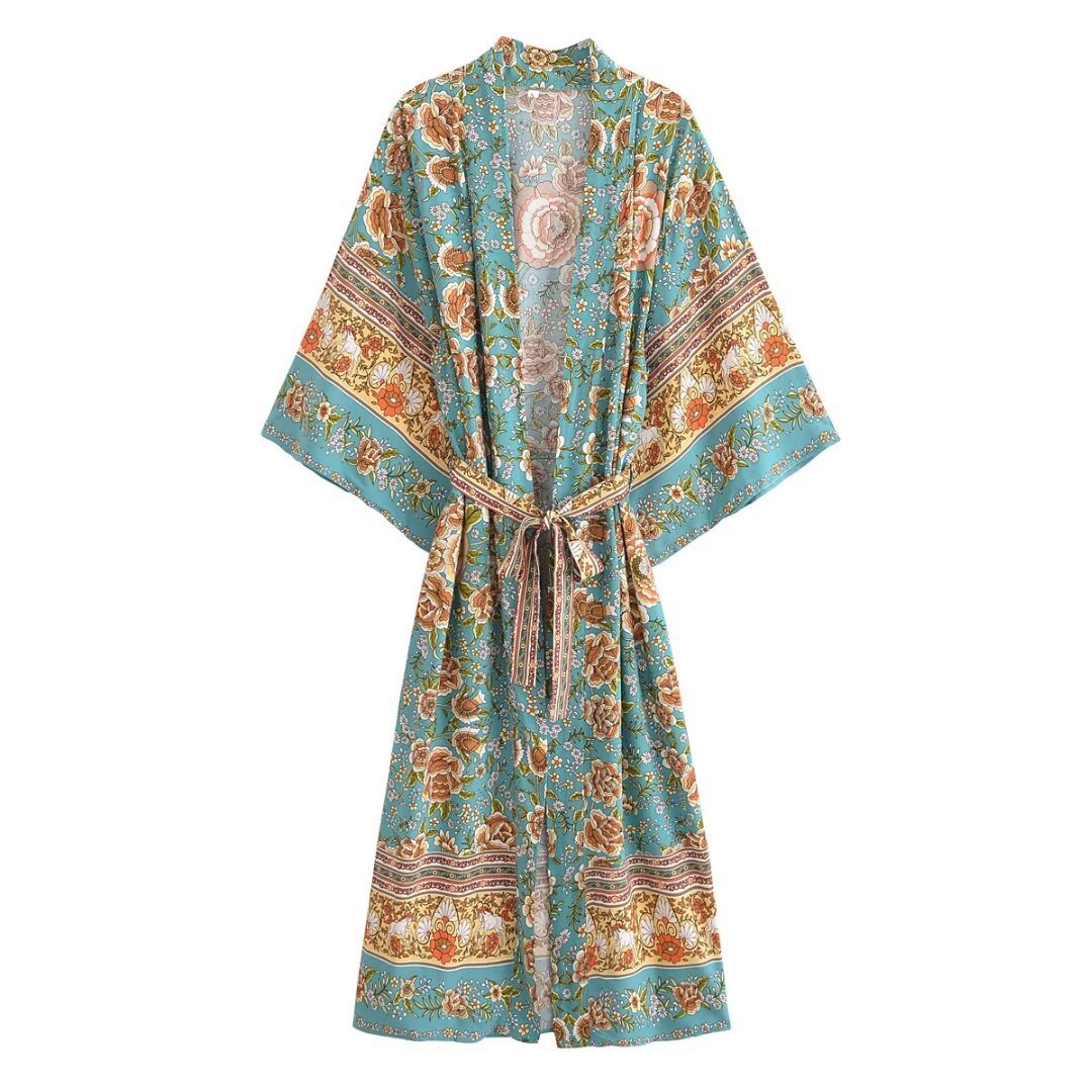 Floral Print Long Sleeve Cardigan