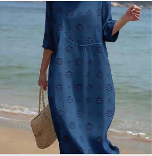 Floral Print Long Sleeve Dress