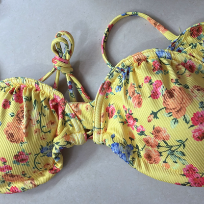 Floral Print Push-Up Bikini Set