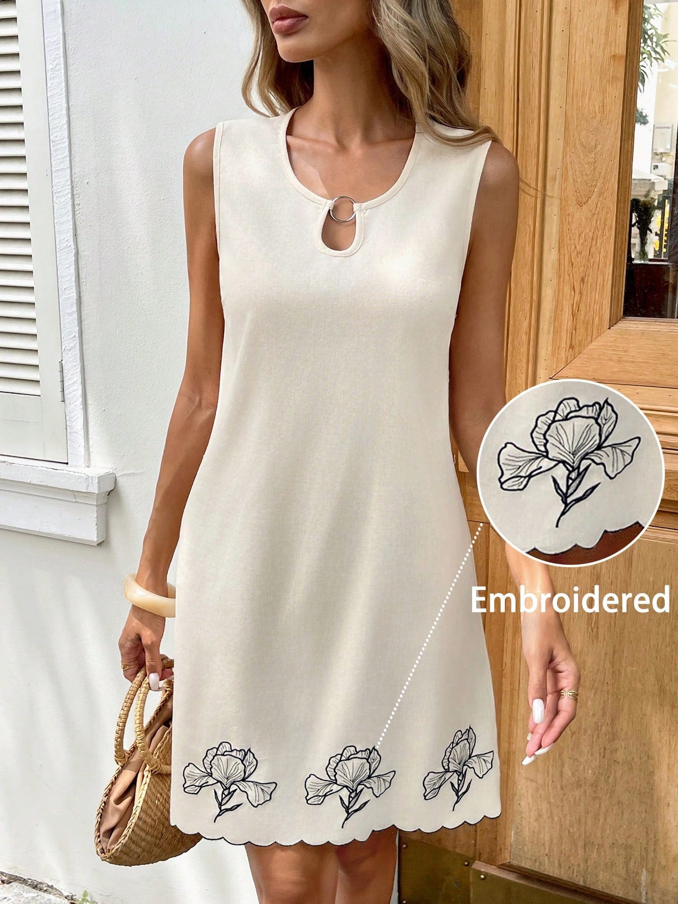 Floral Print Sleeveless A-Line Dress