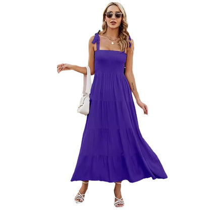 Floral Print Sleeveless Long Dress