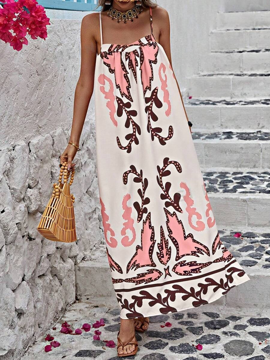 Floral Print Sling Dress