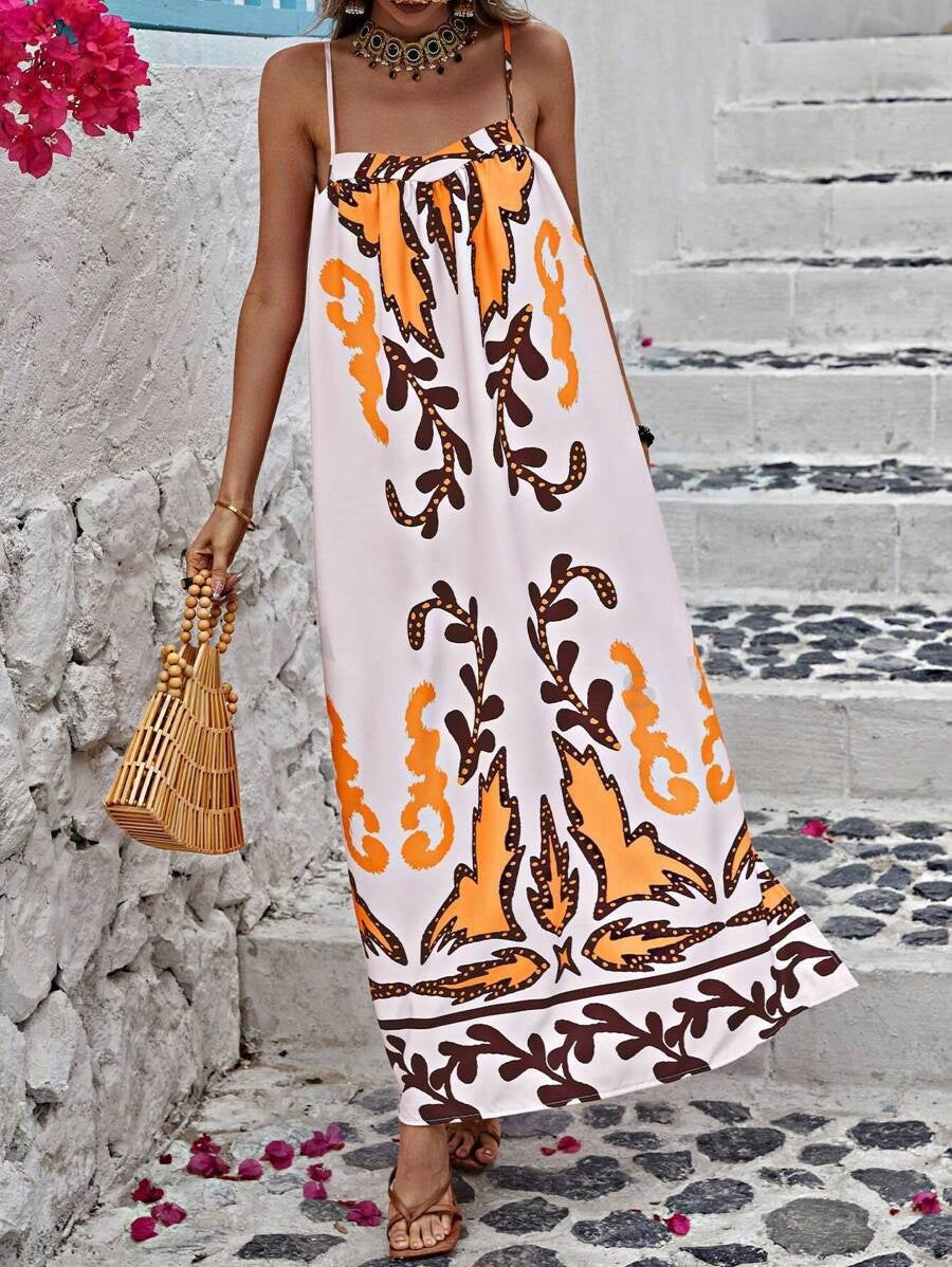 Floral Print Sling Dress