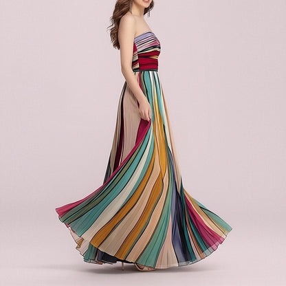 Floral Print Wrap Long Dress